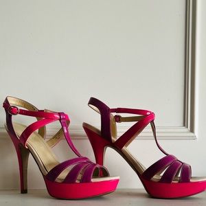 Enzo Angiolini heels Enzo Angiolini - pink / purple sandal heels- platform front